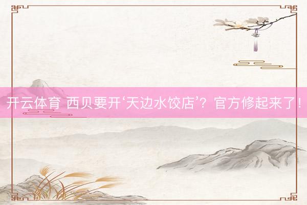 开云体育 西贝要开‘天边水饺店’？官方修起来了！