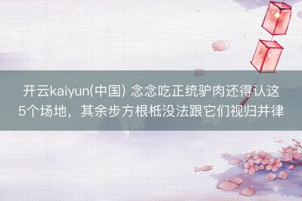 开云kaiyun(中国) 念念吃正统驴肉还得认这5个场地，其余步方根柢没法跟它们视归并律